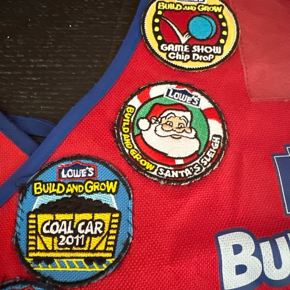 Lot of 3 Lowes Build and Grow Kids Aprons & Tons Of Patches - Picture 9 of 11